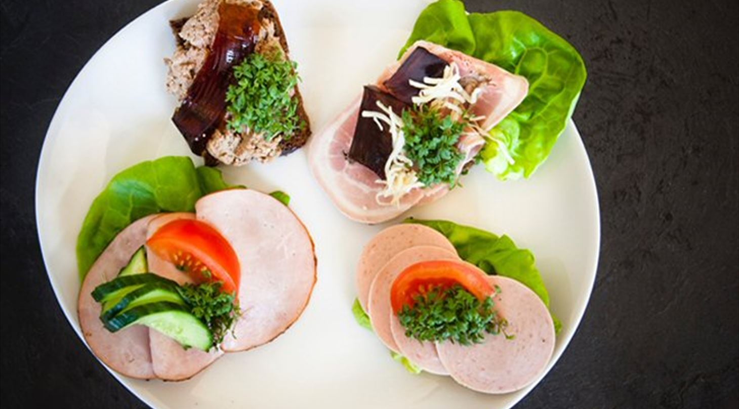 Smørrebrød på tallerken